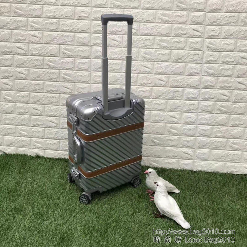 RIMOWA日默瓦 慶國慶 Pc配鋁合金寬 時尚拉杆箱 20寸登機箱  xbt1115